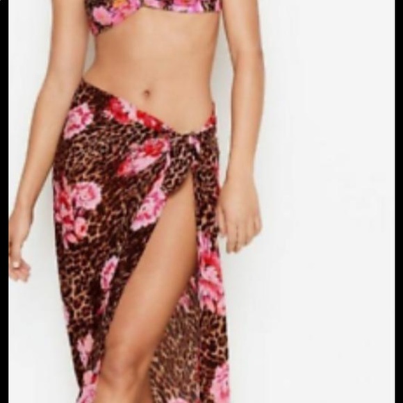 Victoria's Secret Cheetah Peony Sarong Cover - Picture 4 of 9